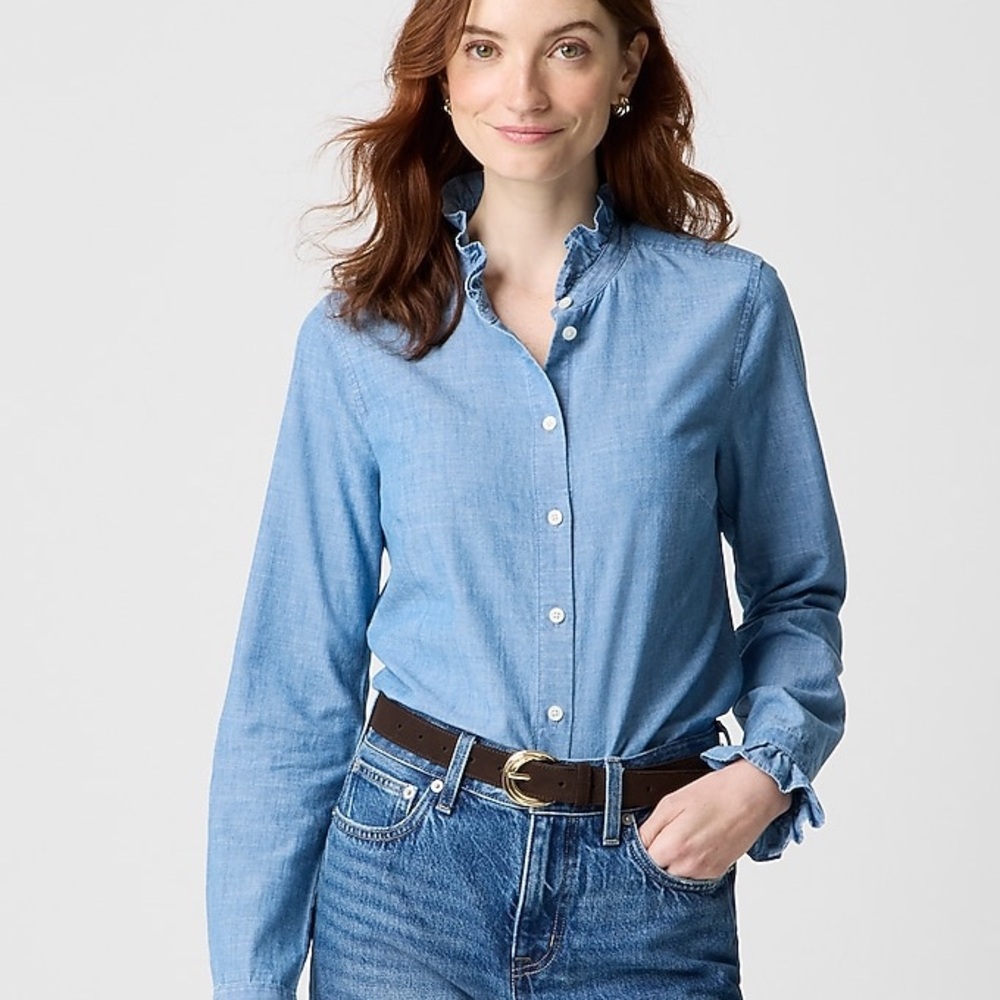 J. Crew Chambray Button-Up Shirt
